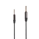 Poweradd 35mm Coiled Male to Male Stereo Audio Cable with Gold Plated Plugs for iPhone iPad iPod Smartphone Tablet and MP3 Player - Stretched Length 5 Feet  15M