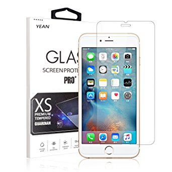 iPhone 6S Screen Protector, YEAN 2- Pack Screen Protector for Apple iPhone 6S and iPhone 7 [0.26MM HD Tempered Glass][3D Touch Compatible][9H Hardness]
