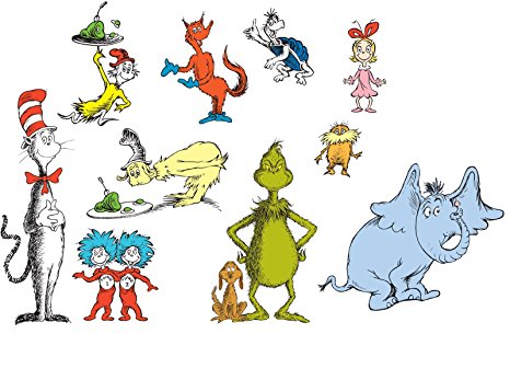 Dr Seuss Room Decor - Removable Wall Decorations
