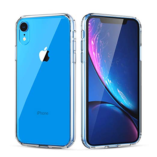 Noii Slim Clear case for iPhone XR case,[Crystal Shield Series] Hybrid Drop Protection case,with Micro Pattern Hard Back Anti-Scratches,Protective Shockproof Cover for iPhone XR 6.1 inch 2018 - Clear