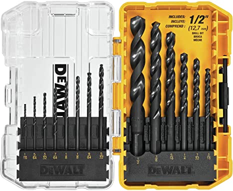 DEWALT DWA1184 14Piece Set Black Oxide Coated HSS Twist Drill Bit Set