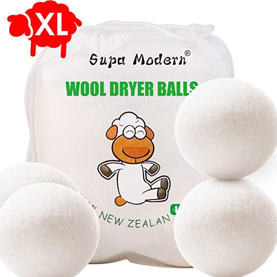 Organic Eco Wool Dryer Balls XL,Handmade Laundry Dryer Balls Reusable Natural Fabric Softener, Dryer Sheets Alternative,100% New Zealand Wool Extra-Large Dryer Ball,Reduce Wrinkles & Saves Drying Time