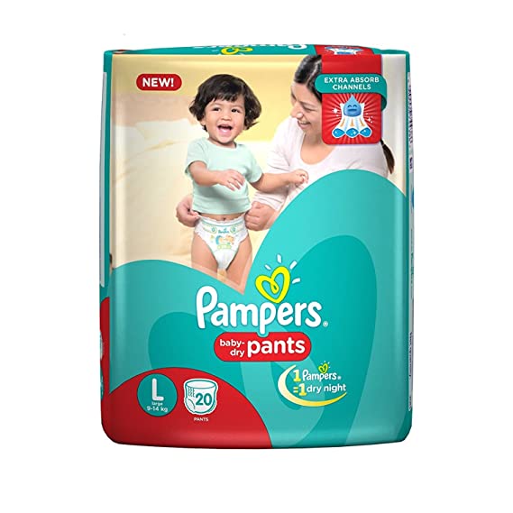 Pampers New Large Size Diapers Pants (20 Count)