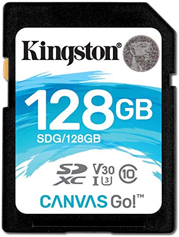 Kingston Canvas Go! 128GB SDXC Class 10 SD Memory Card UHS-I 90MB/S R Flash Memory Card (SDG/128GBET)