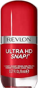 Revlon Ultra HD Snap Nail Polish, Long Lasting Vegan Formula, Quick Drying and One-Coat Full Coverage, Cherry On Top, 8 ml (Pack of 1)