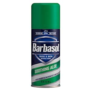 PERIO PROD Barbasol Soothing Aloe Thick & Rich Shave Cream, 7 Oz, Pack of 1