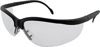 Global Vision Blue Moon Safety Glasses Black Frame Clear Anti-Fog Lenses