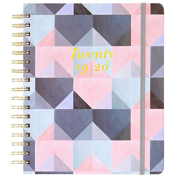 2019-2020 Academic Planner - Weekly & Monthly Planner with Tabs   Luxury Vegan Leather and Thick Paper, Back Pocket with 15 Notes Pages   Gift Box - 8" x 10"