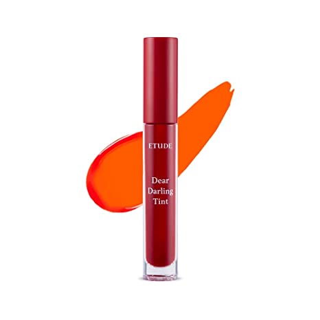 ETUDE Dear Darling Water Gel Tint (#OR202 Orange Red)(21AD) | Long-lasting Effect up with Fruity, Juicy, Moist, and Vivid coloring