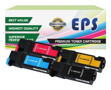 EPS Compatible Xerox Phaser 6500 High Yield Toner 106R01597, 106R01594, 106R01595, 106R01596 Cartridges Combo - 4pk (BCMY)