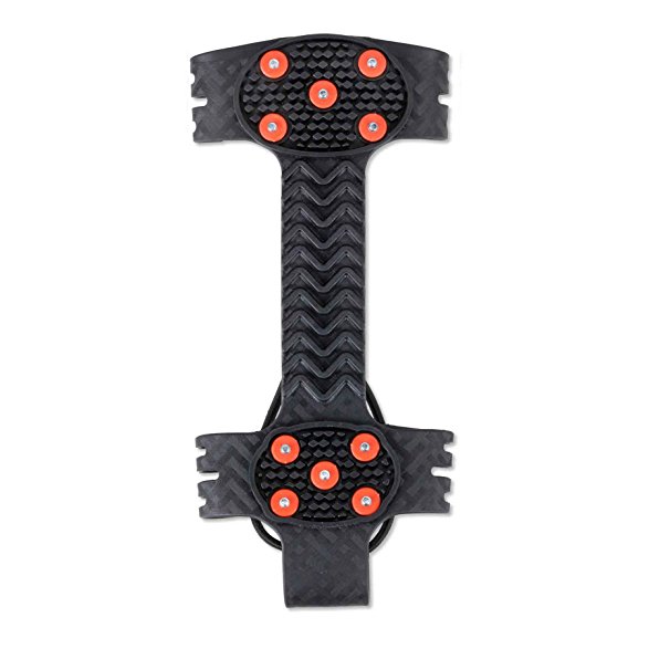 TREX 6310 Adjustable Traction Cleat Grips Ice and Snow, One-Piece Easily Attaches Over Shoe/Boot with Carbon Steel Spikes to Provide Anti-Slip Solution, X-Large