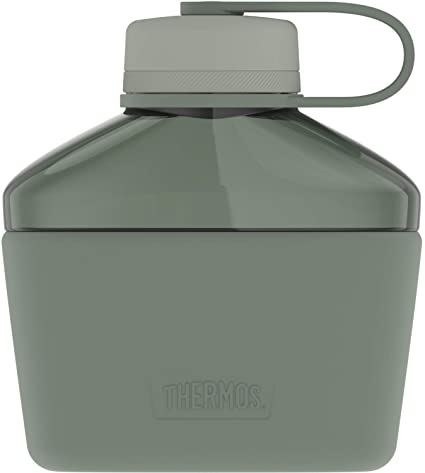 Guardian Collection by Thermos 32 Ounce Tritan Canteen Bottle with Silicone Sleeve, Green