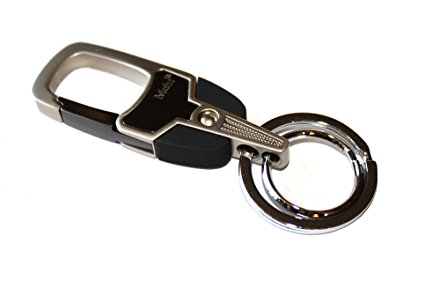 Mehr Classic Attachable Key Chain - Simple, Elegant, Durable Multi-ring Key Holder - Smart Keychain (Matte Silver)