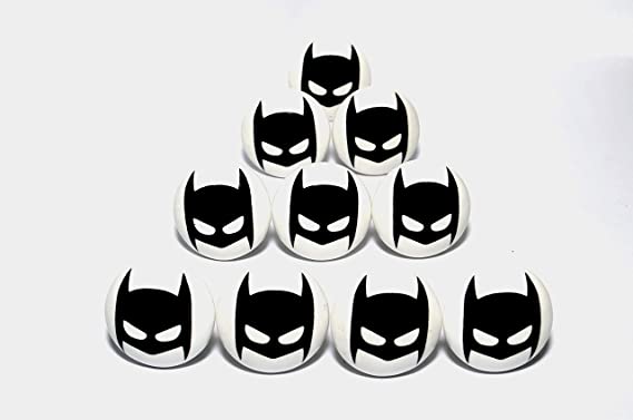 Kaizen Casa Elegant Ceramic Furniture Knob Batman Bat Design Universal Furniture Knobs for Cupboard, Drawer, Chest of Drawer, Kitchen, Bathroom, Household Children's Room Set of 10