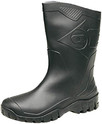 DUNLOP Short Leg Half-Height Wellies Easier On & Off Good For Wider Calf Fitting