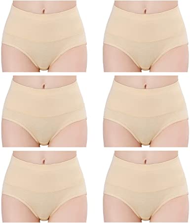 Libsofter Womens Underwear Cotton High Waist Breathable Soft Briefs Hipster Panties for Ladies 4/6 Pack