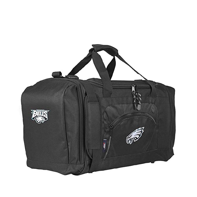 The Northwest Company Officially Licensed NFL Roadblock Duffel Bag, Black, One Size