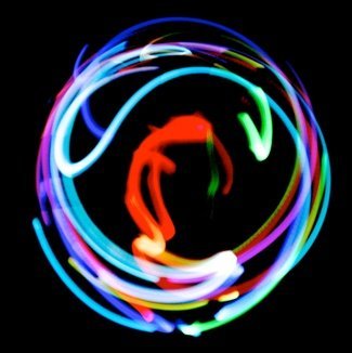 GloFX 6-LED Spinning Orbit: 7-Color Fantasy Lightshow Orbital Toy Rave Glow EDM Orb