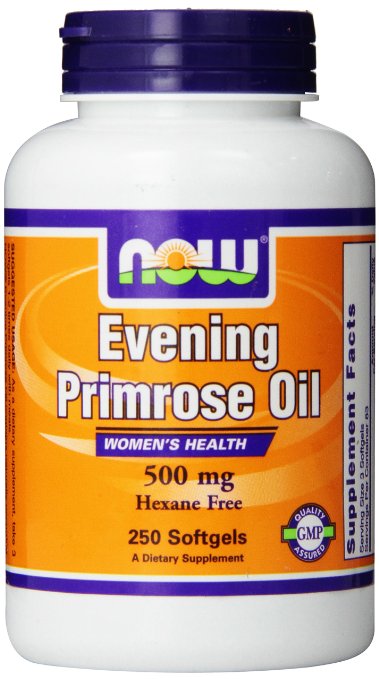 NOW Foods Evening Primrose Oil 500mg, 250 Softgels, (Packaging may vary)