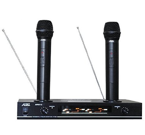 Audio 2000s 6112VR Dual Rechargeable VHF Wireless Microphone System