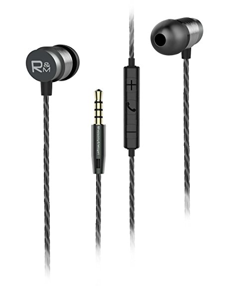 Rhapsody & Mogan H9 Hi-Fi In-Ear Monitors Earbuds Headphones,Dynamic Crystal Clear Sound,Noise Isolating Headphones with Microphone and Volume Control For iPhone Android Compatible,PC,Mac,MP3