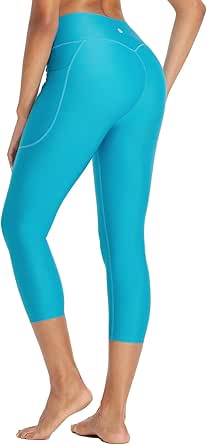 BALEAF Women's 20" High Waisted Swim Pants 2025 Long Swim Capris UPF50  Swimsuit with Liner and Pockets