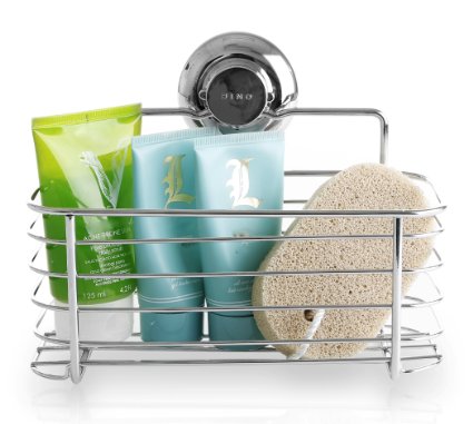 BINO SMARTSUCTION Rust Proof Stainless Steel Shower Caddy Basket