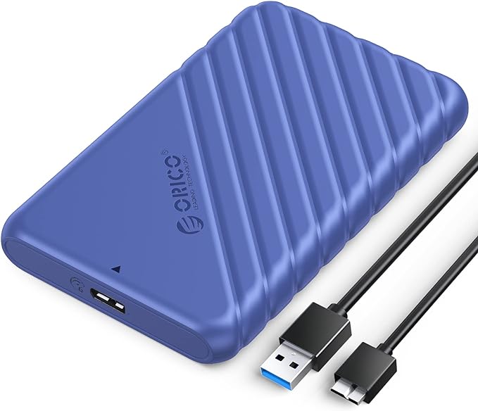 ORICO 2.5 inch External Hard Drive Enclosure USB 3.0 to SATA III for 7mm and 9.5mm SATA HDD SSD Tool Free [UASP Supported],25PW1-U3