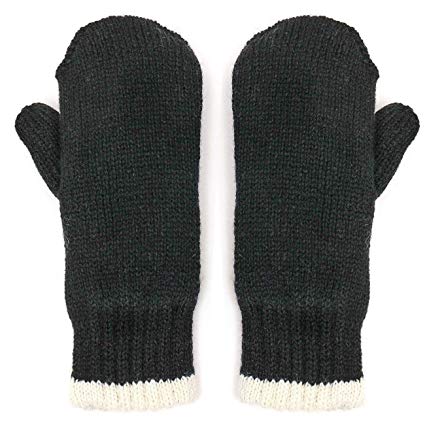 Metog 3M Thinsulate Type Mittens Heavy Double Ragg Winter Cozy Wool Knit Gloves