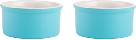 Farberware Baker's Advantage Set of 2 Ceramic Multi-Purpose Ramekin, 7-Ounce, Teal