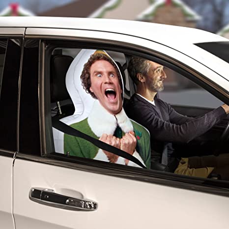 Buddy The Elf Christmas Car Buddy Inflatable 2.8 FT with Car Adapter Mobile Xmas Decoration