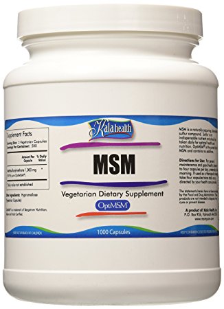 1,000 MSM Vegetarian Capsules, 1,000-mg/capsule. No additives. The ONLY MSM made in the USA and the world's purest, quadruple-distilled MSM. On Sale this Month.