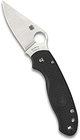 Spyderco para 3 Lightweight Folding Knife - Black FRN Handle with PlainEdge, Full-Flat Grind, CTS BD1N Steel Blade and Compression Lock - C223PBK