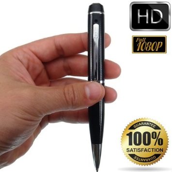 Spy-Gadget® Hidden Camera, Spy Camera Pen & 1920 x 1080p HD & 8GB Memory Gift - Video Camera Recorder DVR - Record in 1920 x 1080p HD Video Resolution - Up to 32gb Memory - 100% NO Questions, NO Hassle Money Back/Replacement Guarantee for 30 Days! (Silver)