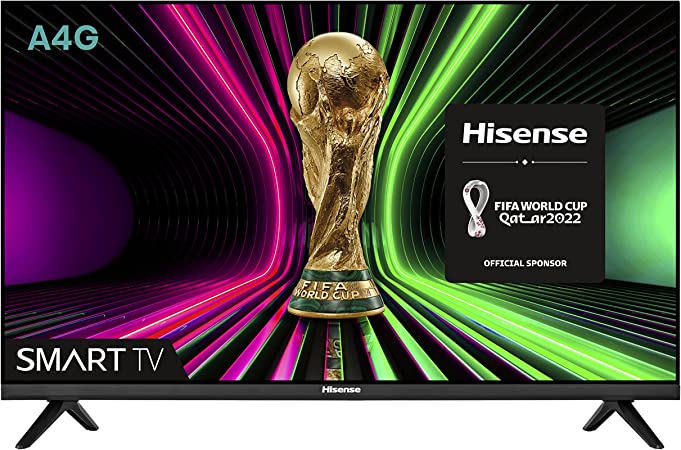 Hisense 32A4BGTUK (32 Inch) HD Smart TV, with Natural Colour Enhancer, DTS Virtual X, VIDAA U5 OS, Youtube, Netflix, Disney  , Freeview Play and WiFi (2022 NEW)