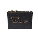 ViewHD HDMI Audio Extractor Support Ultra HD  4K  ARC  MHL  TOSLINK Optical Audio Output  RCA LR Audio Converter  VHD-H2HARC