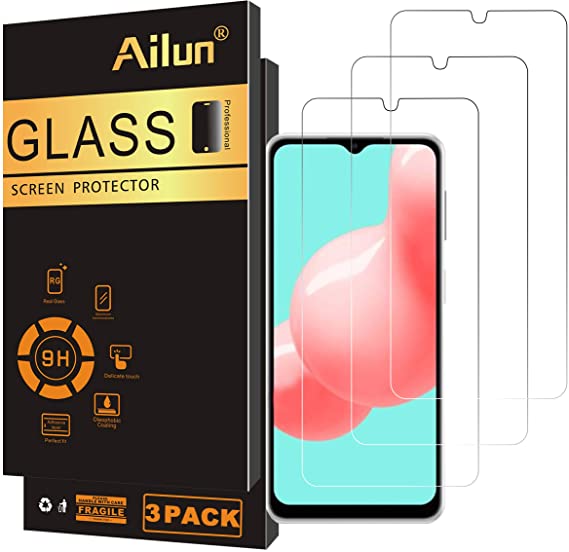 Ailun Glass Screen Protector for Galaxy A32 5G 3Pack Tempered Glass for Samsung Galaxy A32 5G 0.33mm Ultra Clear Anti-Scratch Case Friendly