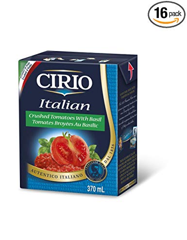 Cirio Italian Crushed Tomatoes, Basil, 13.76 Ounce (Pack of 16)