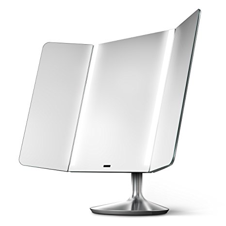 simplehuman Sensor Mirror Pro Wide View, Lighted Vanity Mirror, 1x Magnification, Adjustable Color Temperature, Wifi-Enabled