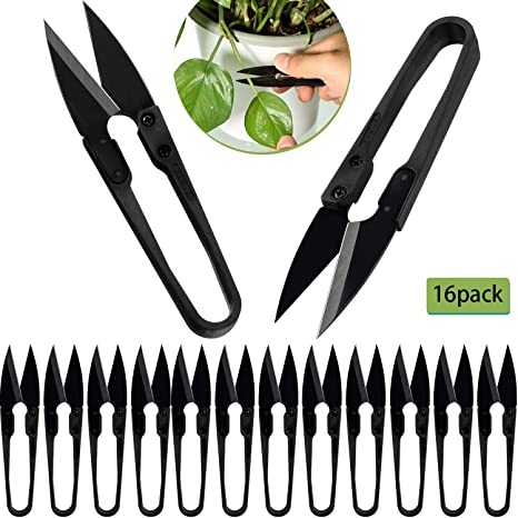 16 Pieces Bonsai Pruning Scissors Mini Garden Clippers Pruning Shears for Bud and Leaves Trimmer
