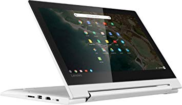 2020 Lenovo 2-in-1 11.6" Convertible Chromebook Touchscreen Laptop Computer/ Quad-Core MediaTek MT8173C (4C/ 2X A72   2X A53)/ 4GB Memory/ 32GB eMMC/ 802.11ac WiFi/ Bluetooth/ Type-C/ White/ Chrome OS