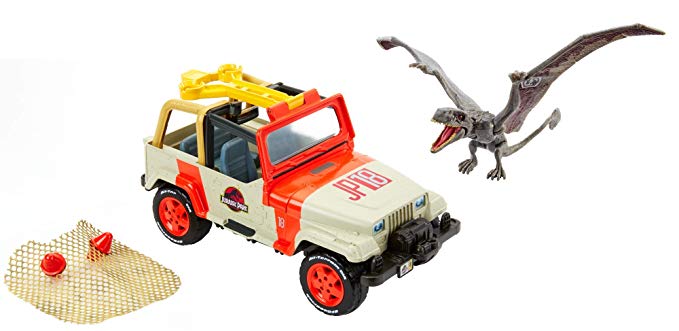 Mattel Games Matchbox Jurassic World Jeep Wrangler & Rescue Net