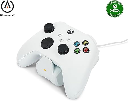 PowerA Solo Charging Stand for Xbox Series X|S - White, works with Xbox One, charging Station for Xbox Wireless Controller, officially licensed