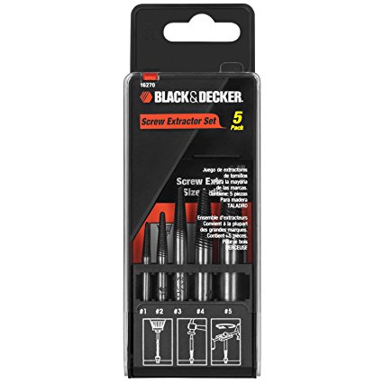 Black & Decker 16270 Screw Extractor Set, 5-Piece