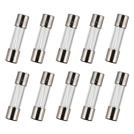 BOJACK F5AL125V 5x20 mm 5 A 125 V fuses 0.2x0.78 Inch 5 and 125 Volt Fast-Blow Glass Fuses(Pack of 10 Pcs)