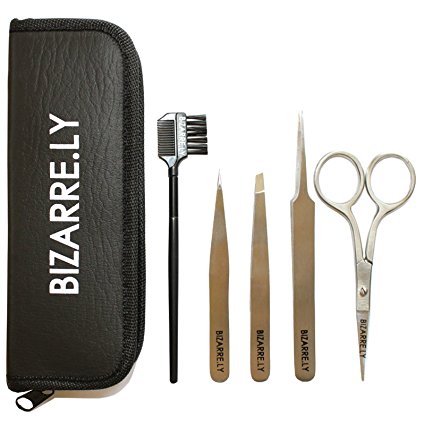 Bizarre.ly 5 Piece Steel Eyebrow Shaping and Eyelash Extension Kit