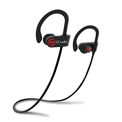 Oranka Bluetooth Headphones,Best Wireless Sports Earbuds IPX7 Waterproof HD Stereo Sweatproof Earphone w/Mic For Running Workout Gym 8 Hours Battery Noise Cancelling Headsets.