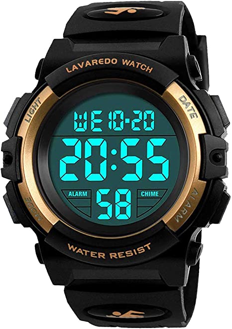 Kids Watch,Boys Watch for 3-15 Year Old Boys,Digital Sport Outdoor Multifunctional Chronograph LED 50 M Waterproof Alarm Calendar Analog Watch for Children with Silicone Band