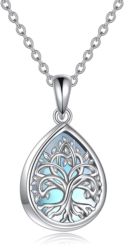 YFN Tree of Life Necklace 925 Sterling Silver Celtic Tree Pendant Jewellery Gifts for Women Men Girls Boys