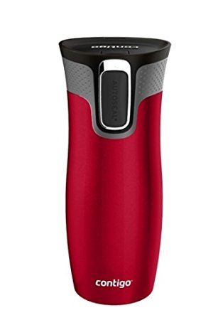 Contigo West Loop Autoseal Travel Mug 2.0 - New Model With Lid Lock - 470ml (Red) - OTHER COLOURS AVAILABLE